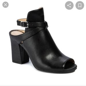 NWT ANDREW GELLER BELLA PEEP TOE BOOTIE